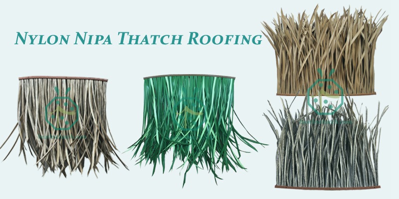 Nipa hut durable synthetic thatch roof covering panels