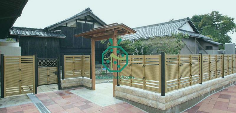 Faux Bamboo Poles Fence Panels For Tourism Places