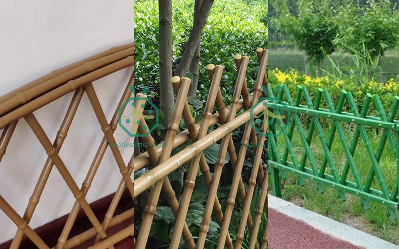 Iron Bamboo Stick Garden Fence For Tropical Sunshade Outdoor Decoration