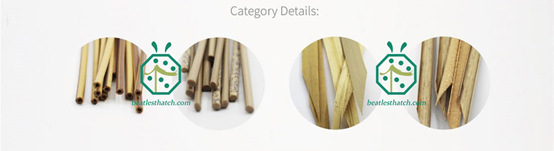 Some types of materials to be used for artificial thatch roof weaving