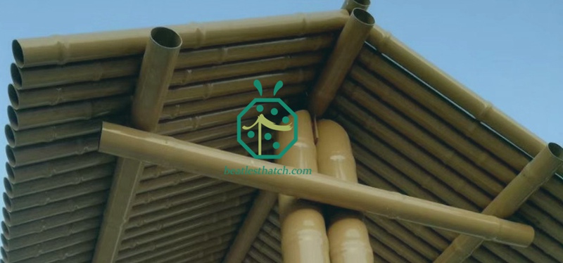 ステンレス製竹柱パティオ構造
