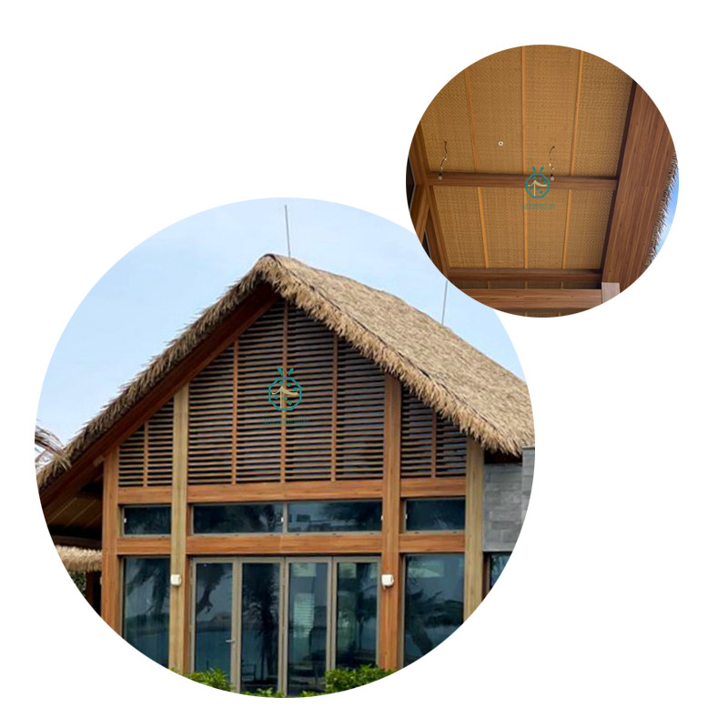 Unveiling the Artificial Thatch and Plastic Bamboo Mat Project at Park Villa in Saudi Arabia