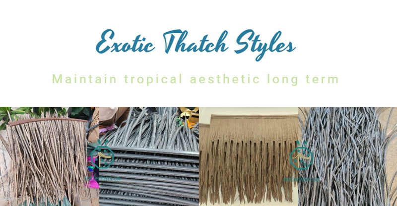 synthetic nylon thatch for gazebo roof covering