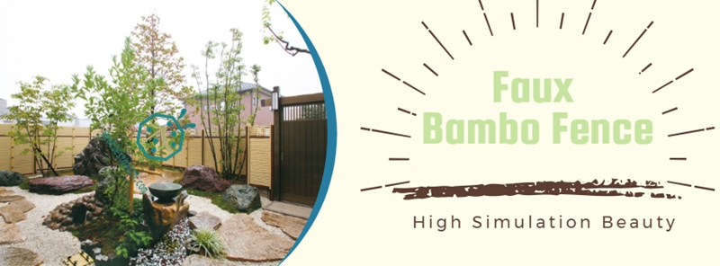 synthetic garden bamboo fence