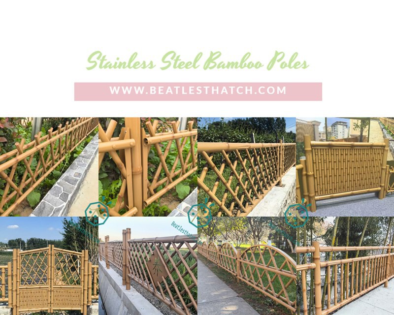 Iron bamboo stick roof for garden patio gazebo construction