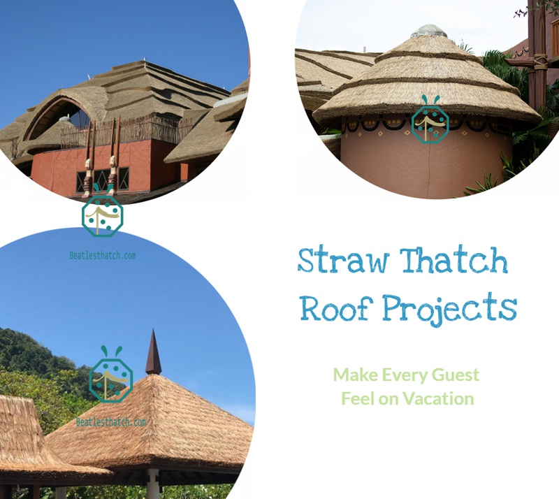 Artificial Straw Roofing Tiles for Hotels, restaurants, stores, park, bungalow, cottage
