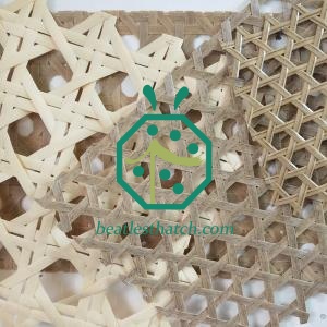 プラスチック竹織り壁マットインド