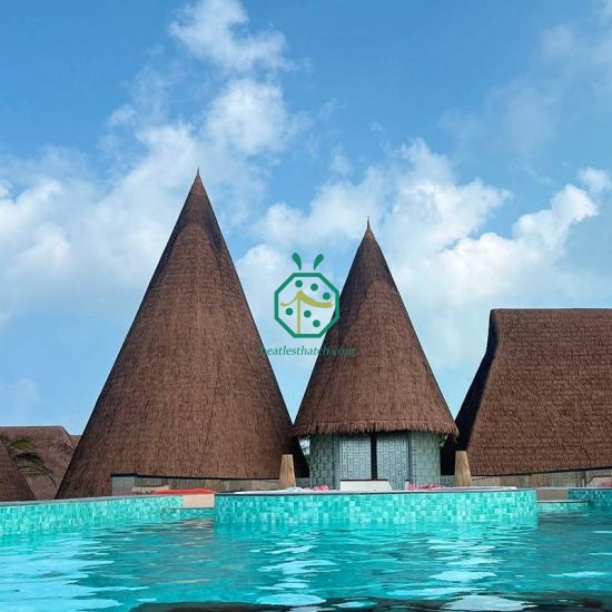 Relaxed Feel Synthetic Thatch Roof For Sale To Ocean Countries