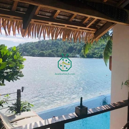 Costa Rica Weatherproof Synthetic Palm Thatch Roofing Panels