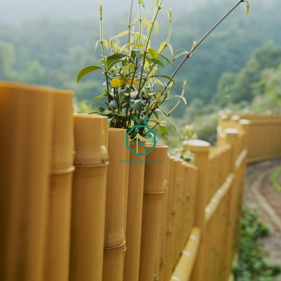 Plastic bamboo landscaping