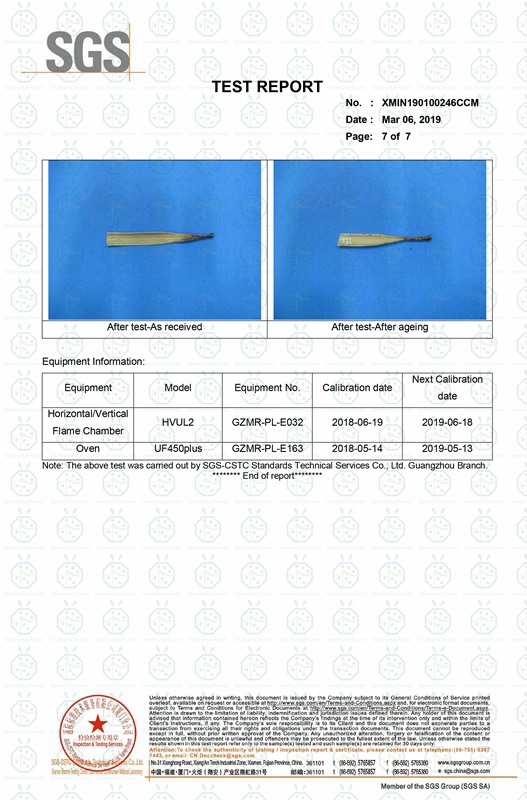 Synthetic Cogon Thatch Roof Fire Rated Test Certificate